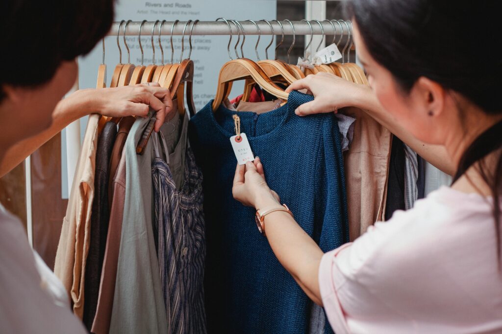 Examining prices of clothing